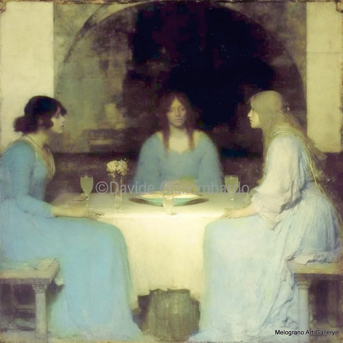 Opera dalla serie Ancient Memories di Davide Giallombardo, scena medievale evocativa