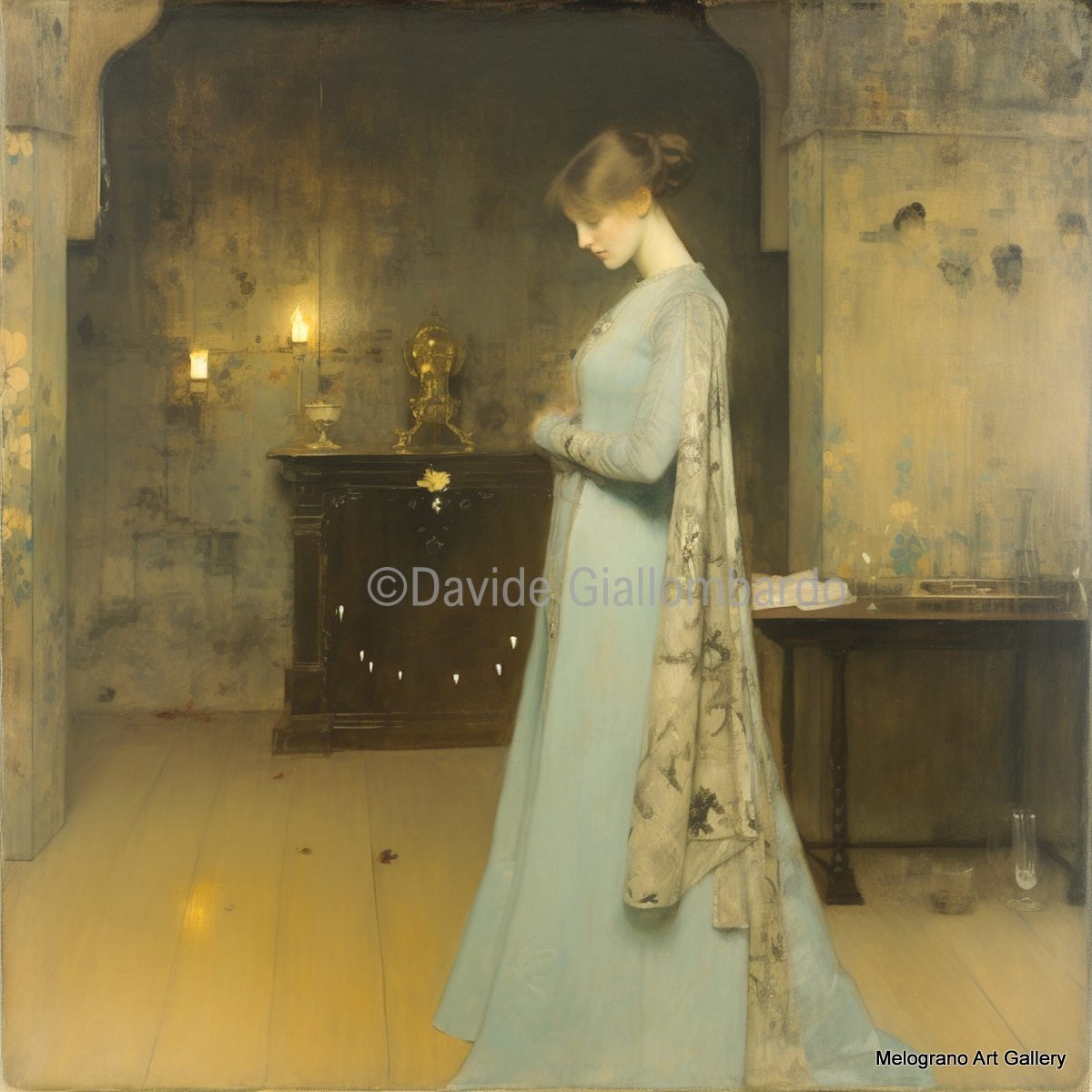 Opera dalla serie Ancient Memories di Davide Giallombardo, scena medievale evocativa