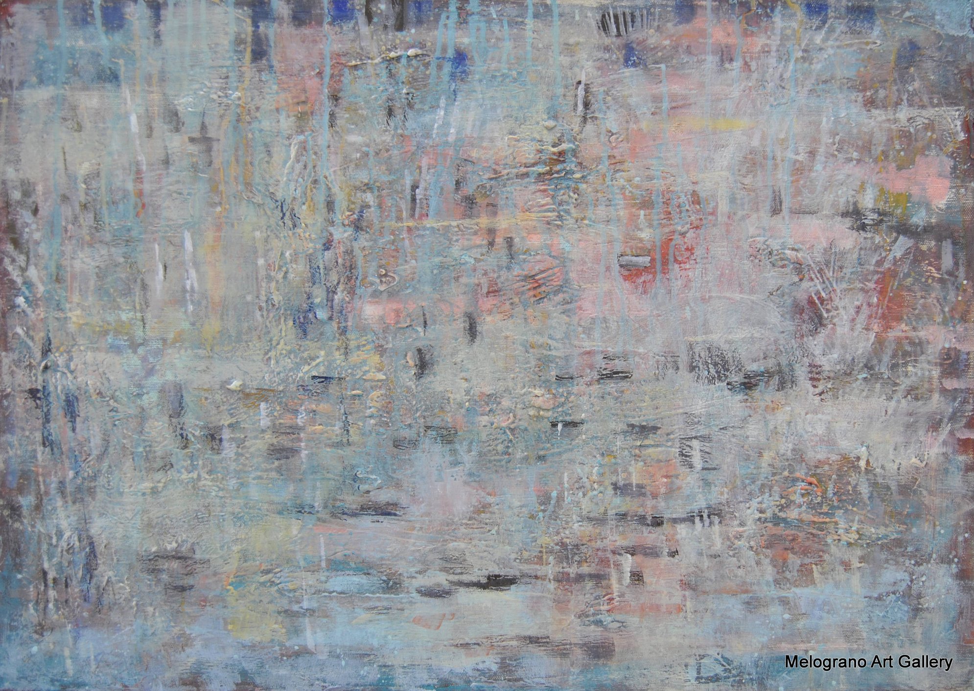 “Michela Masini – Paesaggio astratto su tela antica”