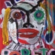 Quadro Pop, Opera di Paul Kostabi, pittore e musicista statunitense della scena post-Pop Art newyorkese.
