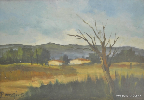 Pittura labronica tradizionale. Paesaggio del pittore Sergio Raugi