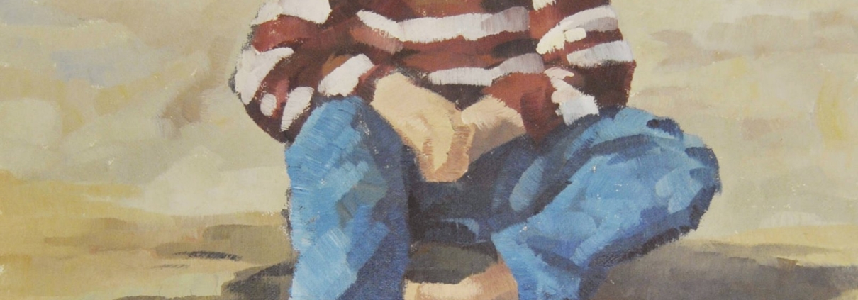 Walter Cecchi – ritratto di bambino espressivo senza lineamenti