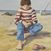 Walter Cecchi – ritratto di bambino espressivo senza lineamenti