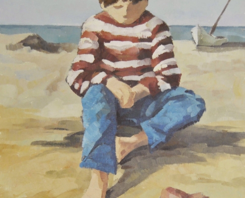 Walter Cecchi – ritratto di bambino espressivo senza lineamenti