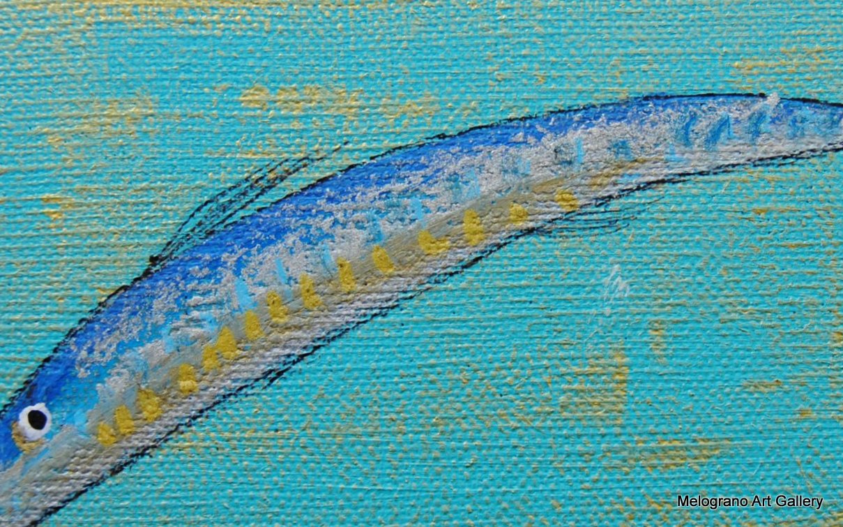 Acciuga colorata della serie Anciue di Zeno Travegan