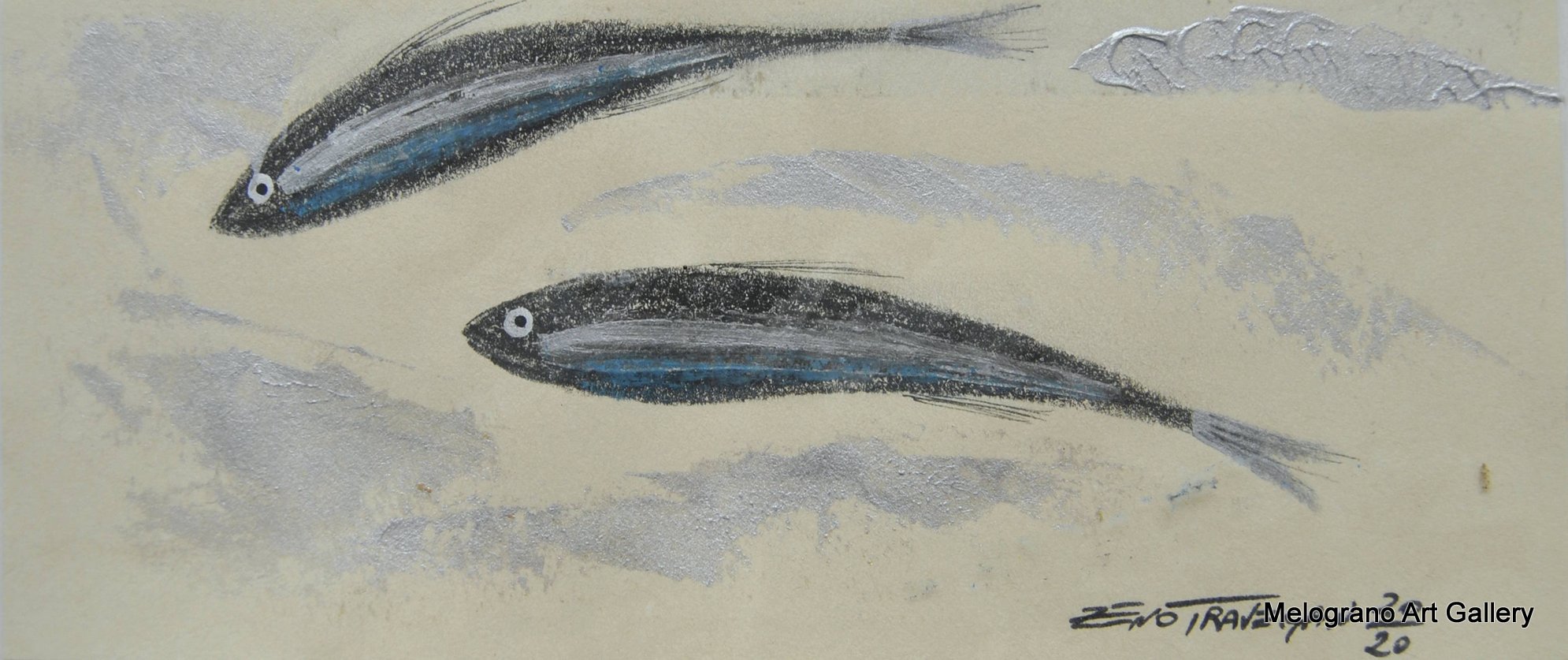 Acciughe colorata della serie Anciue di Zeno Travegan