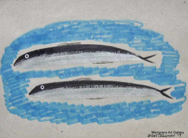 Acciughe colorata della serie Anciue di Zeno Travegan