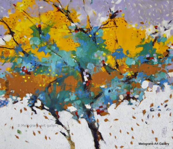 Alessandro Andreuccetti – pittura astratta floreale, fiori e giardini reinterpretati attraverso colore e forma