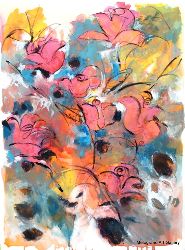 Alessandro Andreuccetti – pittura astratta floreale, fiori e giardini reinterpretati attraverso colore e forma