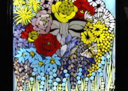 Primavera, opera in mosaico di vetro su vetro di Anna Maria Laurenti