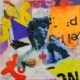 Segni Arcaici Omaggio al David, acrilico e collage pop di Fabrizio Giorgi