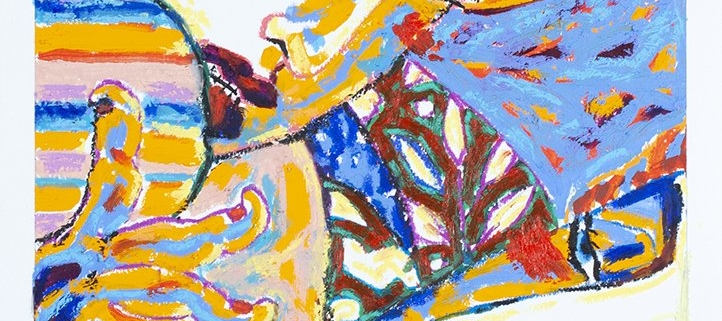 Marco Colella SHUNGA-1 Opera orientale con corpi intrecciati, linee vorticose e dettagli ispirati alla tradizione giapponese