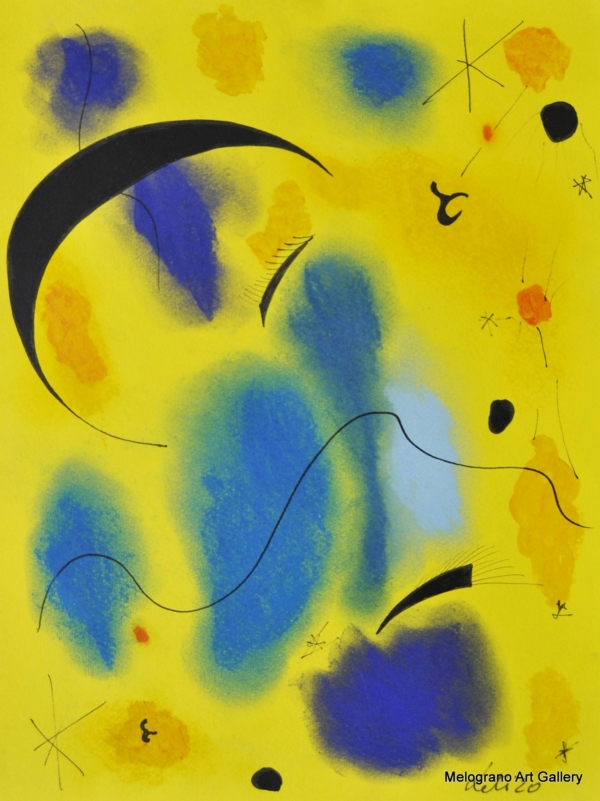 Pittura colorata di Maria Letizia Giorgetti, energia positiva e libertà gestuale.