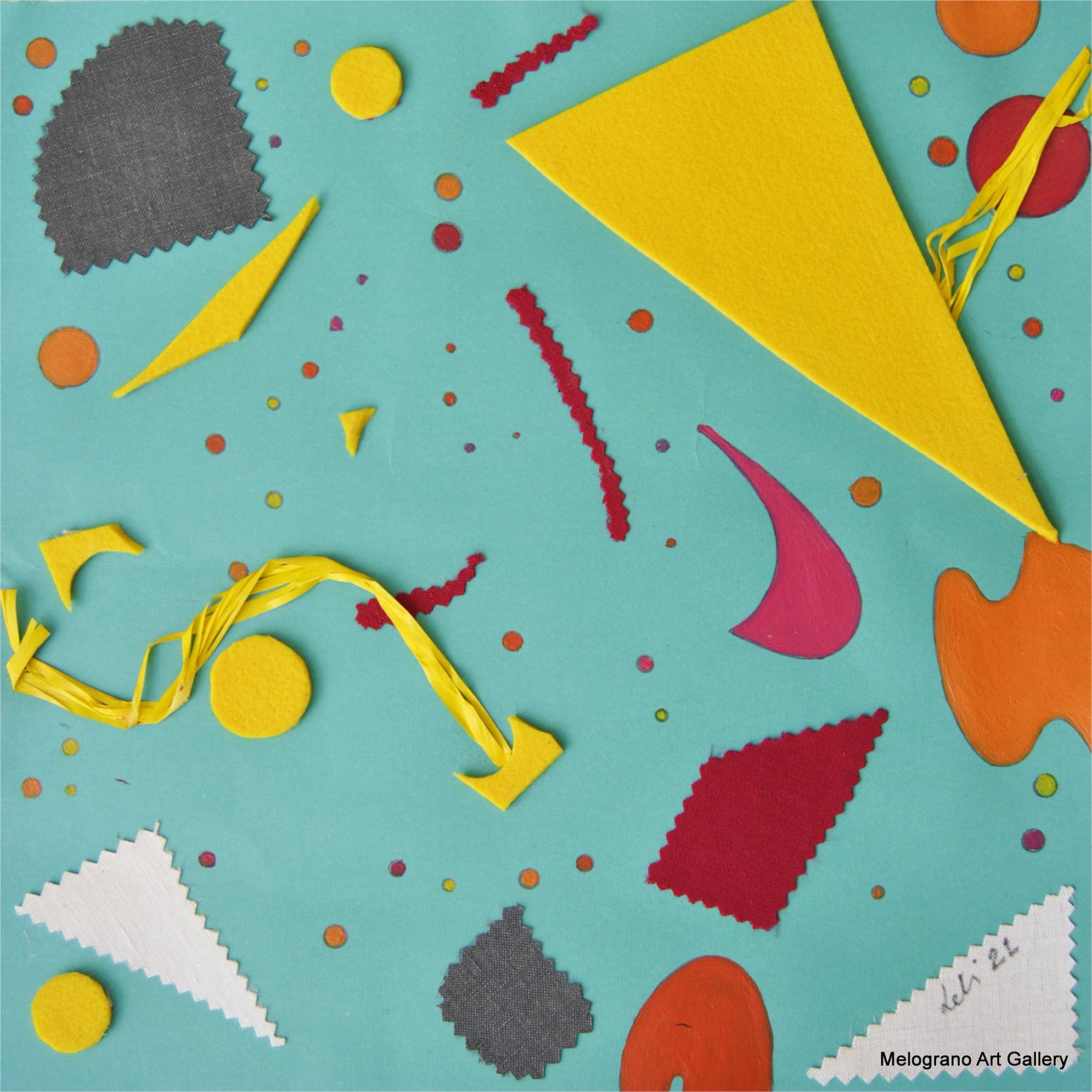 Pittura colorata di Maria Letizia Giorgetti, energia positiva e libertà gestuale.