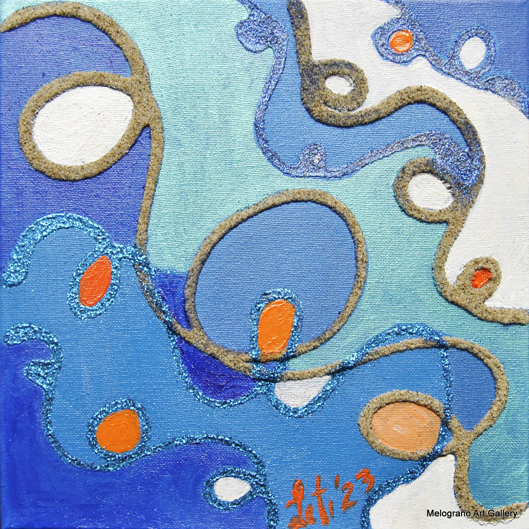 Pittura colorata di Maria Letizia Giorgetti, energia positiva e libertà gestuale.