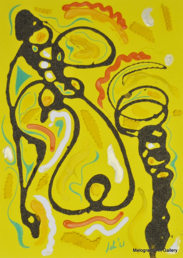 Pittura colorata di Maria Letizia Giorgetti, energia positiva e libertà gestuale.