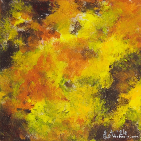 Pittura colorata di Maria Letizia Giorgetti, energia positiva e libertà gestuale.