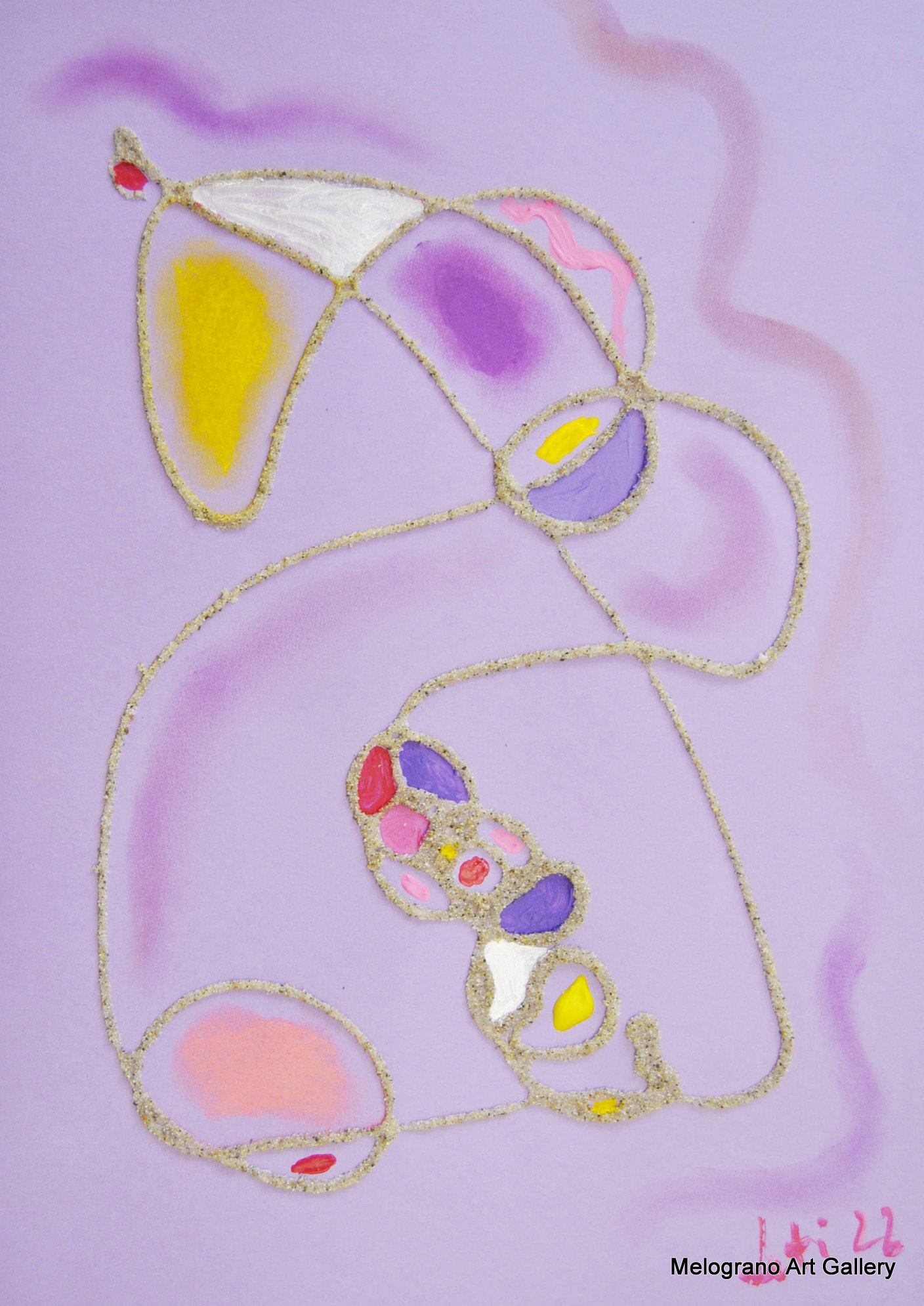 Pittura colorata di Maria Letizia Giorgetti, energia positiva e libertà gestuale.