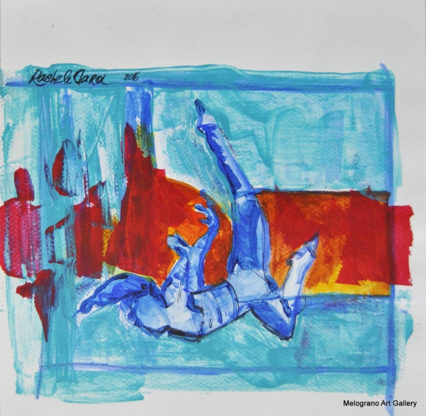 Rachele Carol Odello – figura su carta, disegno espressivo a tratto rapido che racconta l’interiorità