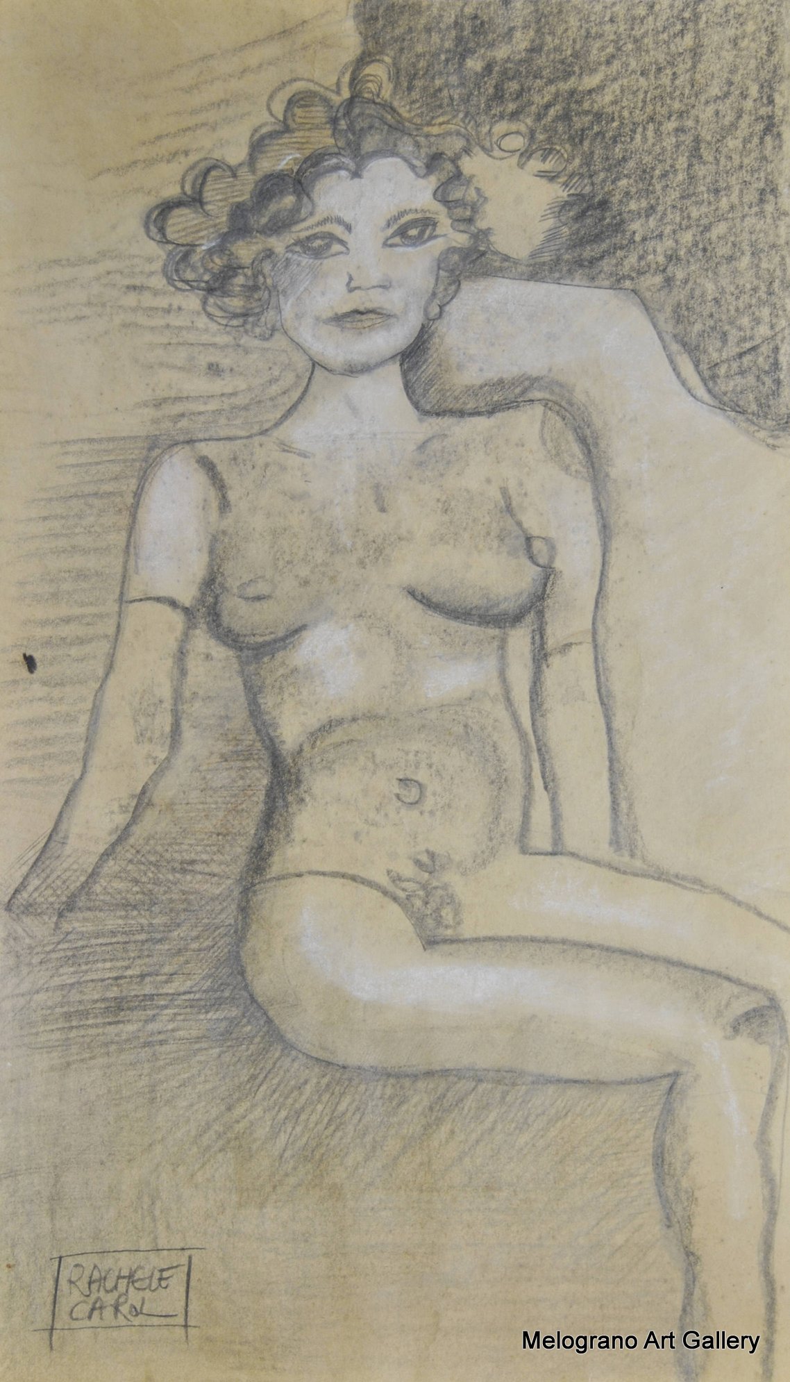 Rachele Carol Odello – figura femminile su carta, disegno espressivo a tratto rapido che racconta l’interiorità