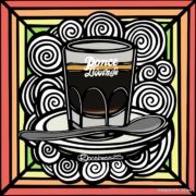 Opera digitale di Rossella Bessi dedicata a Livorno e al suo Ponce, con colori vibranti e forme essenziali