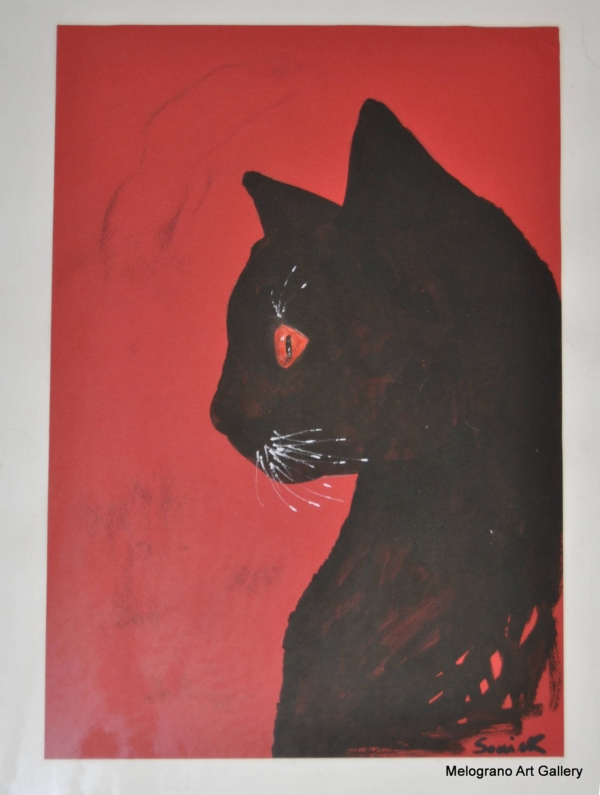 Opera di Sonia Laura Parodi con soggetto animale simbolico e atmosfera spirituale