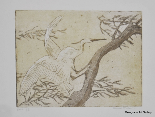 Opera di Sonia Laura Parodi con soggetto animale simbolico e atmosfera spirituale